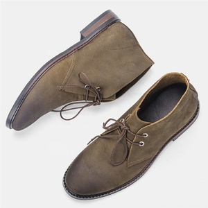 Stivaletti <span class=keywords><strong>Chukka</strong></span> da Uomo in Vera Pelle, Stivali Chelsea Classici, Scarpe Casual Eleganti da Lavoro, Stivali Desert - Product Image 2