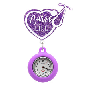 Porta-credenciales con Clip para Enfermera, CNA, UCI, Higienista Dental, con Reloj, Diseño Colorido con Temática Médica, Material Plástico - Product Image 6