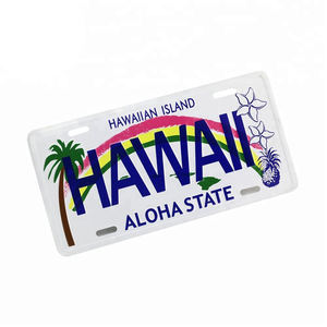 Custom aluminium 3d hawaii afdrukken auto kenteken - Product Image 1