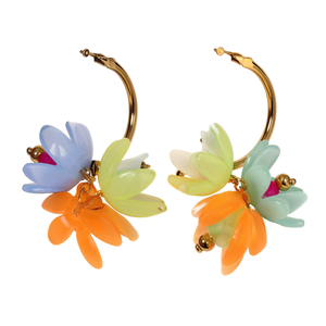 Pendientes de Moda con Diseño de Flor Multicolor, Acero Inoxidable 316L, Baño de Oro PVD, Resistentes y Sostenibles - Product Image 2