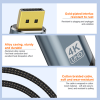 Câble adaptateur convertisseur 4K DP mâle HDMI femelle A052 compatible avec les cartes graphiques Câble HDMI de sortie audio-vidéo pour haut-parleur MP3