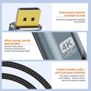 4K DP Male <strong>HDMI</strong> Female A052 Converter Adapter <strong>Cable</strong> Compatible Graphic Cards Audio Video <strong>Output</strong> <strong>HDMI</strong> <strong>Cable</strong> for Speaker MP3 - Product Image 4