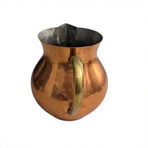 Pichet à eau vintage en cuivre 1,7 L, écologique, fait main, design classique, idéal pour les boissons de mariage et de fête - Product Image 4