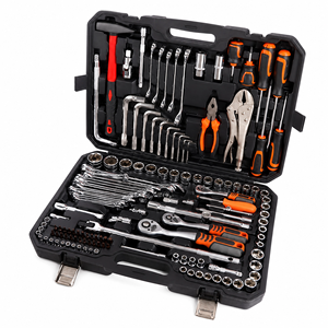 Set di <span class=keywords><strong>142</strong></span>+2 Pezzi Multifunzionale per Riparazione Auto, Chiavi a Bussola in Acciaio al Cromo Vanadio, Cacciaviti con Cricchetto Rapido, Set OEM Industriale - Product Image 1