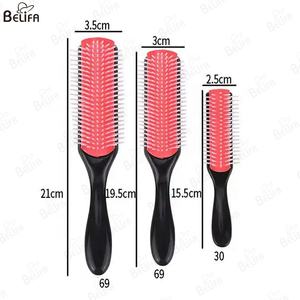 Nueva herramienta de estilismo de peluquería de salón, <span class=keywords><strong>cepillo</strong></span> de <span class=keywords><strong>pelo</strong></span> <span class=keywords><strong>rizado</strong></span>, <span class=keywords><strong>cepillo</strong></span> de estilismo de 5/9 filas para desenredar, <span class=keywords><strong>cepillo</strong></span> de <span class=keywords><strong>pelo</strong></span> negro de cerdas de viaje de jabalí - Product Image 2