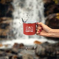 Nouveauté d'usine OEM vintage vaisselle émaillée nordique métal granit eau tourbillon bière tasse à café tasse bougie tasse