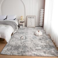 Tapis shaggy moderne en polyester, doux et moelleux, fabriqué à la machine, tie-dye, à poils longs, antidérapant, adapté aux animaux domestiques, pour chambre d'adolescent et salon.