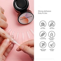 Adhésif solide pour patchs d'ongles pour salons de manucure, patchs d'ongles durables et résistants