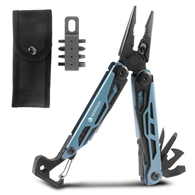 Professional 16 - in - 1 Multitool Folding Pliers with Sheath Stainless Steel EDC Tool for Outdoor Camping Repair