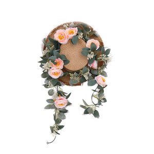 Simulated Rose Vine With Fruit <b>Artificial</b> <b>Flower</b> Wall Hanging Home Decor Wedding Decoration Plastic High Simulation - Product Image 5