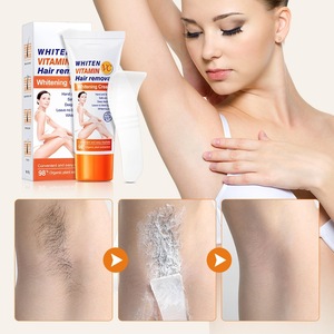 Crème éclaircissante pour l'épilation, formule douce à la vitamine C pour les poils des aisselles et des jambes, à base de produits chimiques, sans irritation - Product Image 2