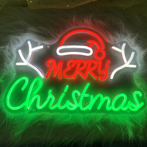Merry Christmas LED Neon <b>Light</b> <b>Signs</b> with Remote Control for Wedding Decoration Advertising Bar Use DC Powered - Product Image 2