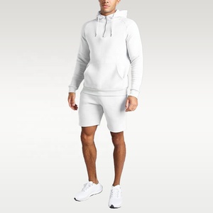2021 <b>Twin</b> <b>Set</b> for men Summer 2 Piece sweatsuit blank custom hoodie with embroidered logo two piece shorts <b>set</b> - Product Image 1