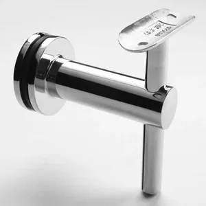 Main courante <span class=keywords><strong>sur</strong></span> <span class=keywords><strong>mesure</strong></span> pratique, design moderne, support de main courante en verre SS316 à fixation au sol pour escaliers, balcons et extérieur - Product Image 3
