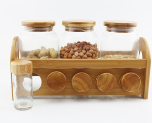 โถเก็บอาหารและเครื่องเทศโถเก็บในครัวทำจากไม้ไผ่ - Product Image 6