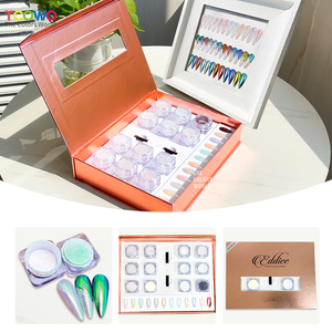 Set di Pigmenti Diamantati Aurora Cangiante per Nail Art, Kit Polvere Cromata Camaleonte per Unghie - Product Image 6