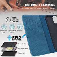 Étui portefeuille en cuir pour iPhone 18 Pro, coque antichoc et étanche en TPU, porte-cartes, protection RFID, avec béquille