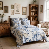 Ensemble de couette et de draps réversibles imprimés en coton 100% neuf, literie de luxe personnalisée avec un nombre de fils de 300, style moderne