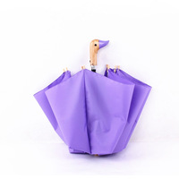 Parapluie publicitaire pliable tout-en-un pour adulte, style coréen, 80% Duck Head, contrôle automatique, en alliage et bois massif, pare-soleil
