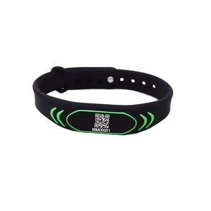 Có thể ghi lại NFC không thấm nước mã QR kiểm soát truy cập dây đeo cổ tay <span class=keywords><strong>Mifare</strong></span> cổ điển Ev1 <span class=keywords><strong>RFID</strong></span> Silicone Vòng đeo tay - Product Image 1