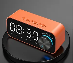 2023 Hot Selling Music Player LED Bluetooth-Lautsprecher mit Digital anzeige TF Card Desk Table Wecker Lautsprecher