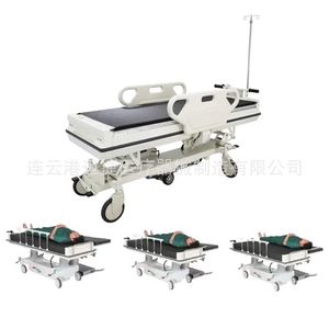 Carro de Transporte Eléctrico para Pacientes, con Altura Ajustable, Bloqueo Central y 4 Ruedas Giratorias - Product Image 4