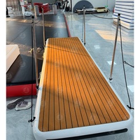 Plateforme de quai gonflable pour adultes, flotteur de lac, accès au quai de natation, passerelle avec sac de transport, pompe manuelle, kits de réparation pour yacht, bateau