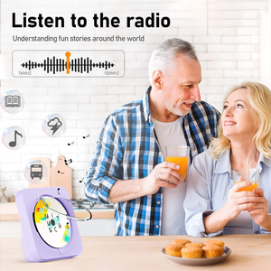 เครื่องเล่นซีดีพกพาคุณภาพสูง เชื่อมต่อไร้สายผ่านบลูทูธ พร้อมรีโมทคอนโทรล ลำโพงในตัว สำหรับใช้ในบ้าน - Product Image 3