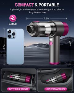 เครื่องดูดฝุ่นแบบพกพาไร้สาย 4 in 1 สำหรับรถยนต์ ชาร์จด้วย Type-C ดูดและเป่าฝุ่นได้ ใช้ได้ทั้งในรถและบ้าน - Product Image 5