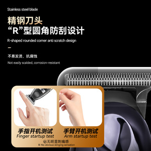 เครื่องตัดผมไฟฟ้าโคเมะ 5W 6500 รอบต่อนาทีจอแสดงผล LCD เครื่องตัดผมมืออาชีพสำหรับใช้ในบ้าน - Product Image 4