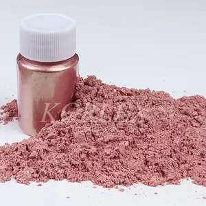 Rosa oro bronce nacarado pigmento maquillaje Mica perla polvo grado cosmético lápiz labial