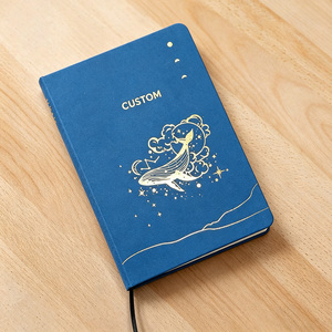 Carnet de notes A5 personnalisable avec logo en feuille d'or, couverture rigide, lignes quadrillées, pour les amoureux de l'océan - Product Image 3