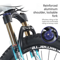 Vélo de montagne souple en alliage d'aluminium 30 vitesses à double absorption des chocs pour adultes et adolescents.