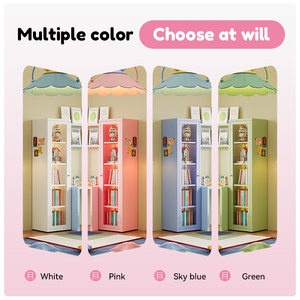 Estantería de Esquina de Acero Moderna para Niños, Librería Metálica Colorida para el Hogar, Adecuada para Espacios Pequeños - Product Image 6