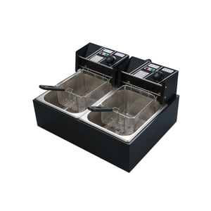 <span class=keywords><strong>Friteuse</strong></span> électrique professionnelle pour restaurant, double cuve, <span class=keywords><strong>friteuse</strong></span> de comptoir 10L 10L en acier inoxydable avec minuterie - Product Image 1