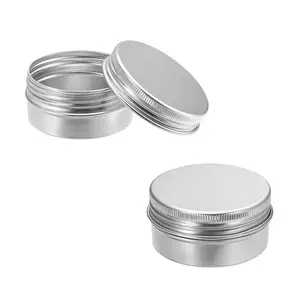 Wholesale 2oz 4oz 6oz 8oz Empty Round Screw Top Round Tin Cans small tin box for cosmetic