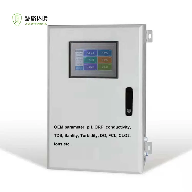 Drinking Water Swimming Pool Quality Multi-parameter Online Monitoring System pH ORP EC TDS Salinity DO FCL Turbidity Analyzer