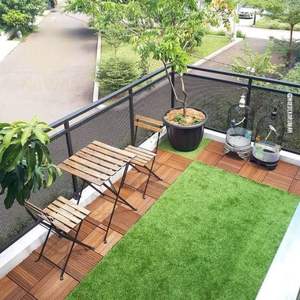 Kanhome ชุดโต๊ะและเก้าอี้ในสวนพับได้3ชิ้นทำจากไม้กลางแจ้งดีไซน์ใหม่ - Product Image 1