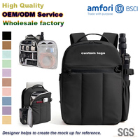 Sac à dos pour appareil photo en gros, sac de randonnée portable pour femme, sac de voyage imperméable rembourré pour appareil photo numérique, logo personnalisé