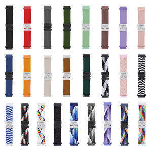 Bracelet en nylon 20mm 22mm pour <span class=keywords><strong>Garmin</strong></span> Vivoactive 5 4 bandes pour <span class=keywords><strong>Garmin</strong></span> Venu 3 <span class=keywords><strong>Forerunner</strong></span> 265 255 165 Bracelet de sport souple tressé de musique - Product Image 3