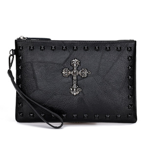 Nouvelle Pochette Vintage Homme Motif Crâne Protection RFID Doublure Polyester Portefeuille Long Grande Capacité Sac à Main Enveloppe Tendance - Product Image 2