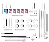 Éclairage intérieur de voiture K6 'CARDI' LED avec garniture argentée magique Nouvelle lumière ambiante 12V Compatible avec les accessoires de modèles de voiture 98%