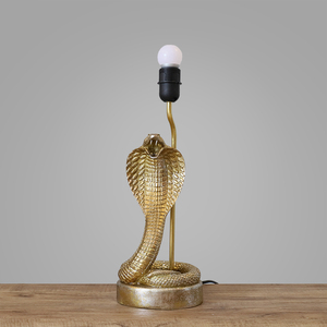 Lámpara de mesa de serpiente de animales dorados de resina para decoración del hogar de calidad superior moderna - Product Image 4