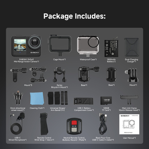 กล้องแอคชั่น SVGO3 4K 60fps กันน้ำ ควบคุมผ่านแอพ พร้อมแม่เหล็กถอดเร็ว สำหรับการถ่ายภาพขณะเล่นเซิร์ฟ ดำน้ำ และกิจกรรมผจญภัย - Product Image 3
