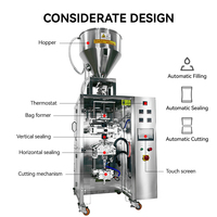 Fabrieksdirect hoge snelheid touchscreen volautomatische verticale vloeistofvul- en verzegelmachine voor plastic verpakkingen van fruitjam en saladedressing