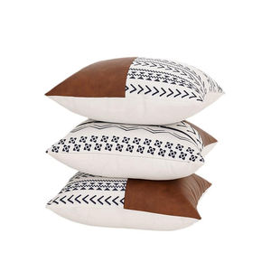 <span class=keywords><strong>Coussin</strong></span> en coton blanc et marron peut être personnalisé oreiller <span class=keywords><strong>lit</strong></span> et canapé <span class=keywords><strong>coussin</strong></span> pratique pour jouer au téléphone portable et regarder la télévision - Product Image 1
