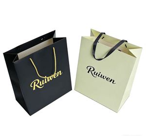 Sacs en papier de luxe colorés, logo imprimé personnalisé, sacs cadeaux personnalisés avec votre propre logo - Product Image 4