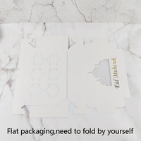 Boîte d'emballage pour petites attentions pour le chocolat eid mubarak, boîte à gâteaux pour cadeaux, cupcakes, 6 trous, insertion et fenêtre
