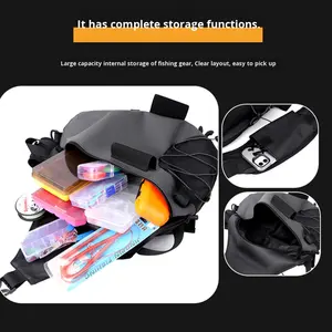 Mochila de pesca de gran capacidad impermeable para exteriores al por mayor Material grueso multifuncional para equipo de caña - Product Image 3
