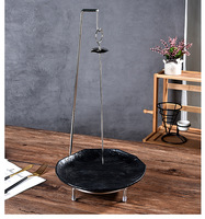 Accesorios de Cocina para Restaurantes al Aire Libre, Soporte para Brochetas de Acero Inoxidable con Plato